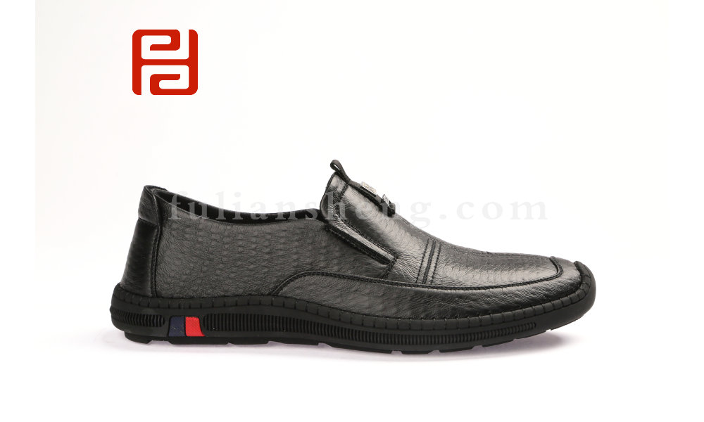 福連升休閑鞋男鞋中年泡泡布手縫鞋春款圖片