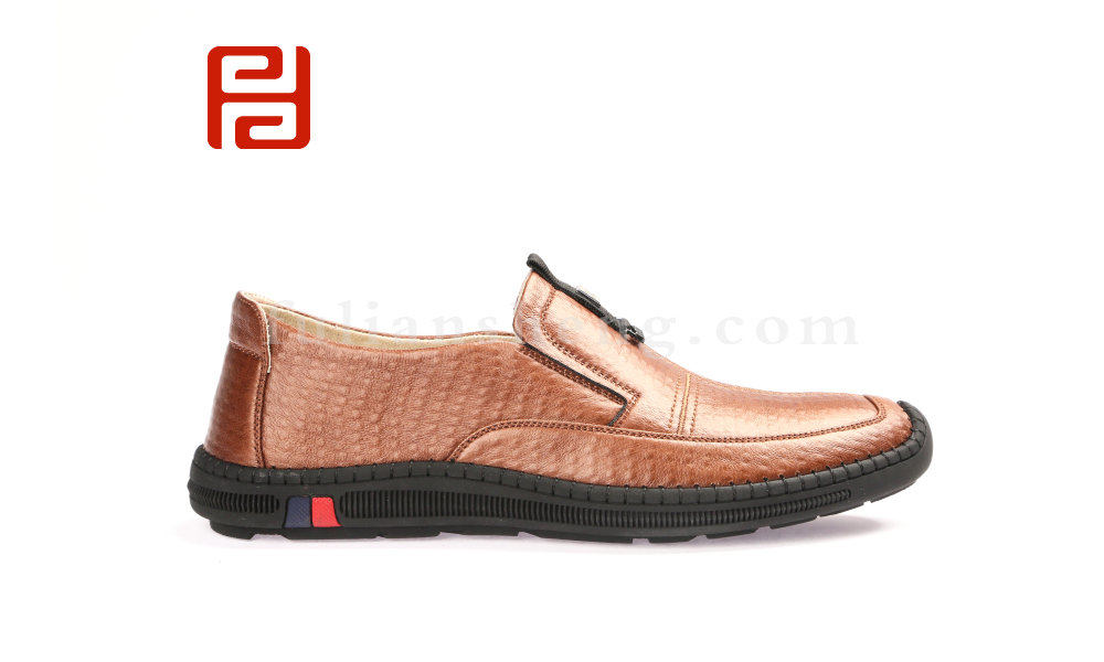 福連升休閑鞋男鞋中年泡泡布手縫鞋春款圖片