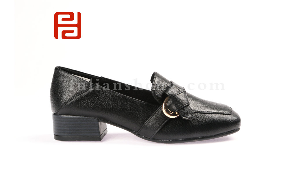 福連升時(shí)尚休閑光面女鞋淺口單鞋低跟休閑鞋圖片