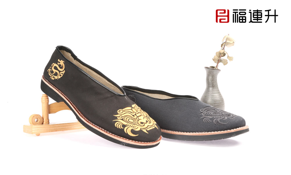 福連升老北京布鞋春棉麻刺繡休閑透氣民族風(fēng)復(fù)古單鞋圖片