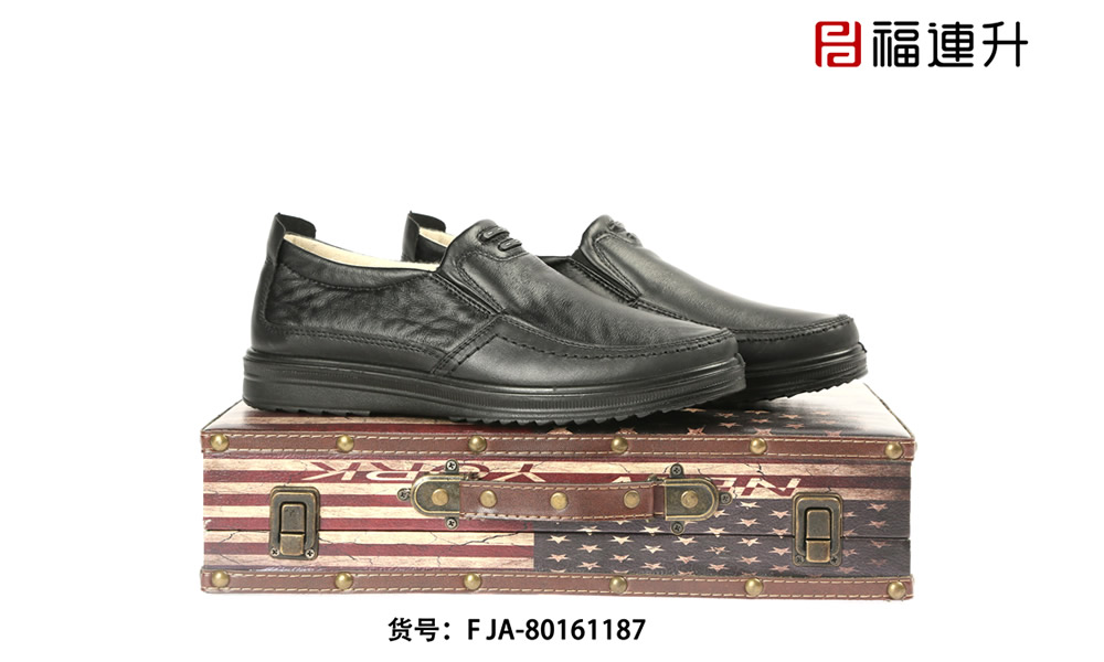 福連升2020春商務(wù)休閑輕便軟底老北京布鞋男士單鞋圖片