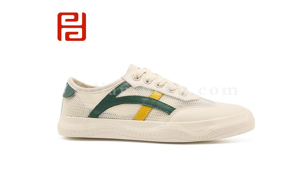 福連升夏季平底小白鞋 百搭休閑舒適透氣網(wǎng)面女鞋圖片