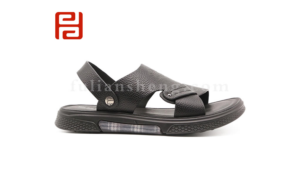 福連升涼鞋男夏季牛皮拖鞋軟底沙灘鞋圖片