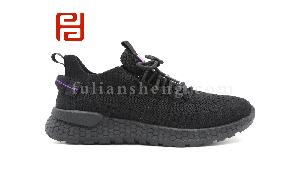 福連升秋季休閑運(yùn)動漫步鞋女鞋高彈飛織面料爆米花鞋底