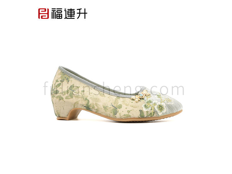 福連升夏季新款漢唐風(fēng)韻女鞋休閑漢舞鞋