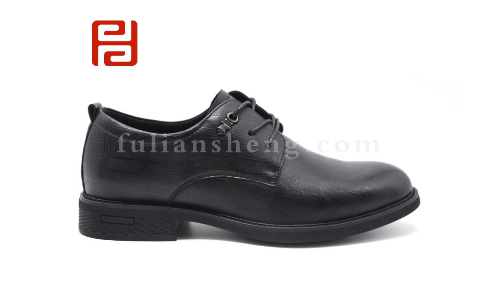 福連升商務工作正裝男鞋皮鞋棉麻內(nèi)里舒適單鞋圖片