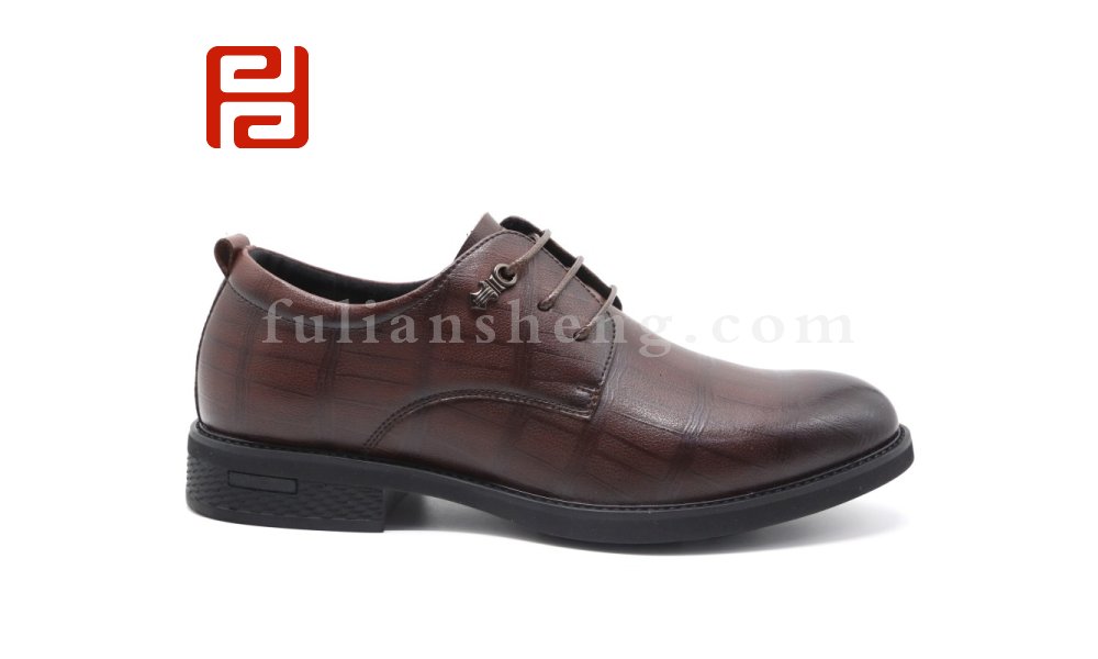 福連升商務工作正裝男鞋皮鞋棉麻內(nèi)里舒適單鞋圖片