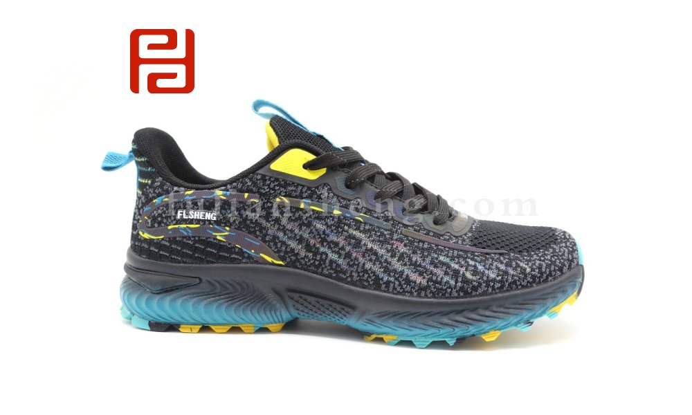 福連升休閑運動男鞋馬拉松跑步鞋旅游防滑透氣梭織鞋子
