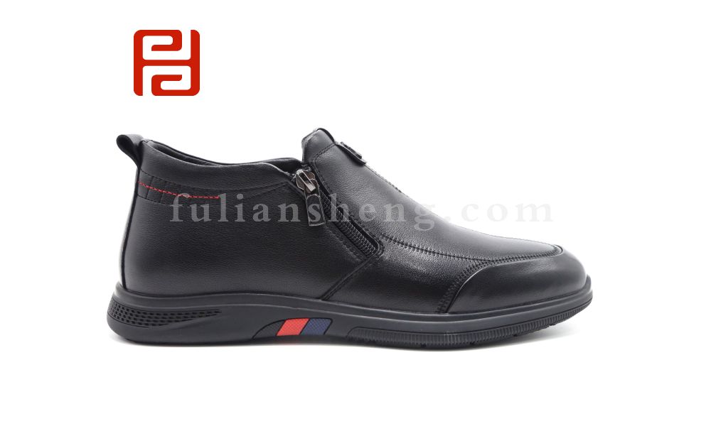 福連升休閑鞋男鞋冬季保暖中幫加絨休閑時(shí)尚商務(wù)男鞋圖片