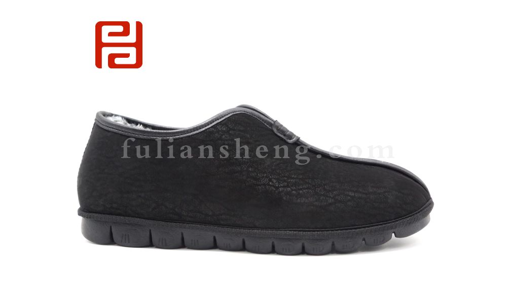 福連升老北京布鞋冬季保暖加絨傳統(tǒng)國風爸爸鞋一腳蹬棉鞋圖片