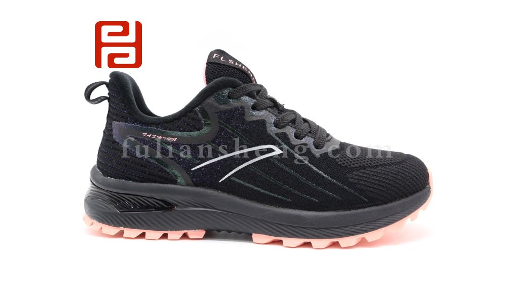 福連升休閑鞋冬季飛織透氣保暖加絨休閑運動女鞋圖片