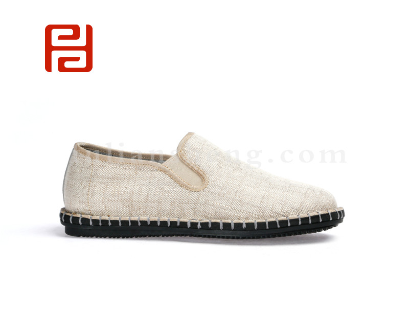 中國(guó)風(fēng)夏季男士帆布鞋休閑鞋透氣老北京布鞋(圖1)