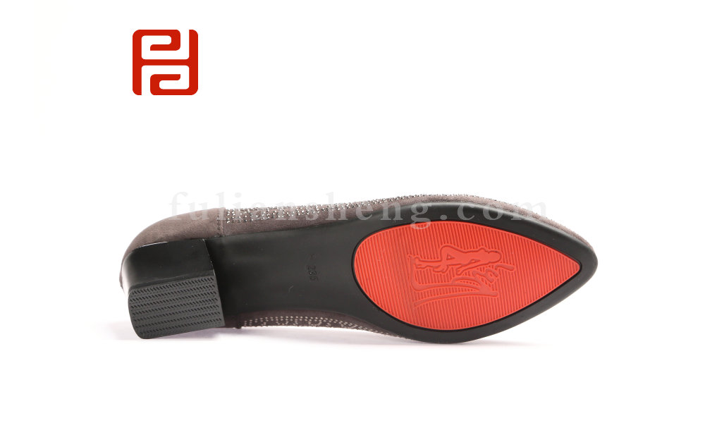 福連升春款女士水鉆棉麻方跟通勤工作鞋休閑鞋老北京布鞋(圖4)