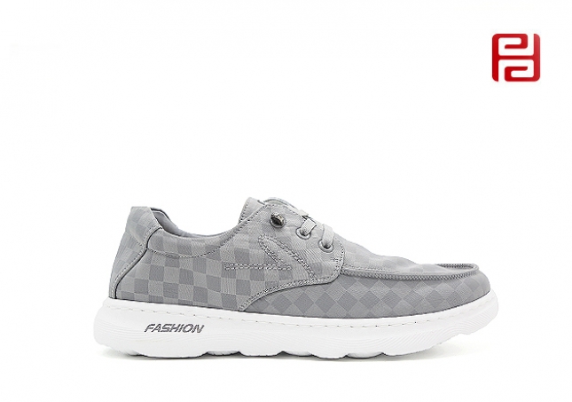 福連升秋季新款舒適休閑棋盤(pán)格超輕男單鞋板鞋老北京布鞋